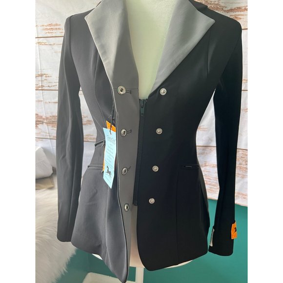 RJ Classics Palermo Orange Label Black Show Coat Size 0R NWT - Picture 12 of 16